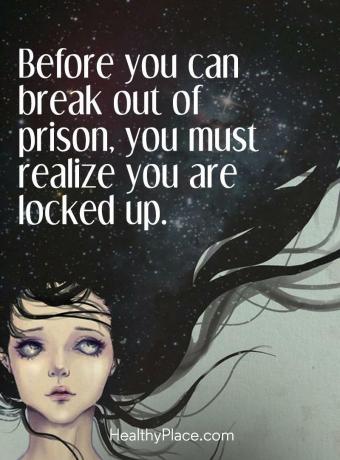 Citação do vício - Antes de poder sair da prisão, você deve perceber que está preso.