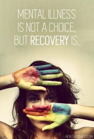 Citação sobre saúde mental - A doença mental não é uma escolha, mas a recuperação é.