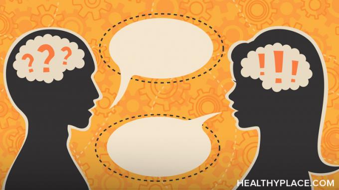 Como você fala com alguém sobre sua doença mental? Falar sobre doenças mentais pode ser difícil. Receba sugestões no HealthyPlace