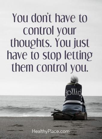 Citação sobre saúde mental - você não precisa controlar seus pensamentos. Você só precisa parar de deixá-los controlá-lo.
