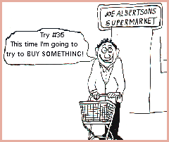 Homem na mercearia