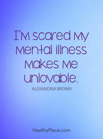 Citação sobre saúde mental - tenho medo de que minha doença mental me torne amável.