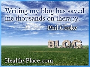 Citação perspicaz sobre doença mental - Escrever meu blog me salvou milhares de pessoas em terapia.